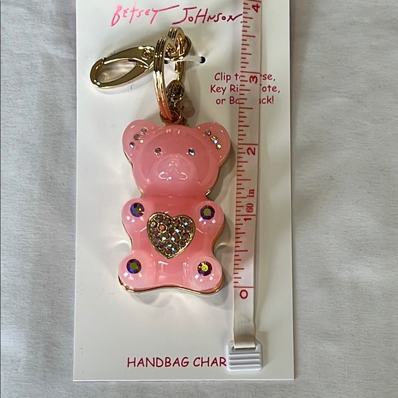Betsey Johnson Pink Gummy Bear Handbag Charm NWT - Picture 5 of 7